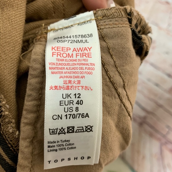 Topshop Tiger Print Denim Dungaree Overalls - Picture 7 of 7